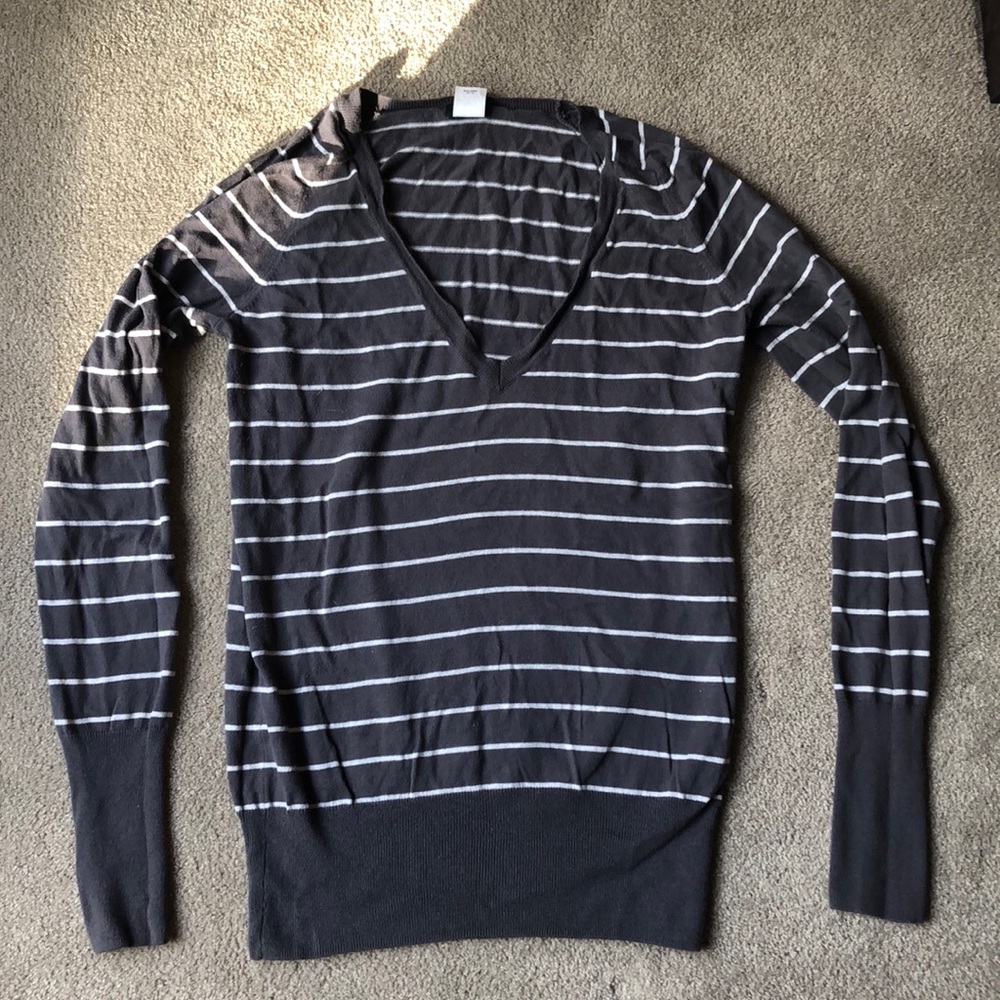 J Crew Striped Cotton Sweater M